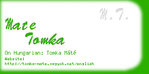 mate tomka business card