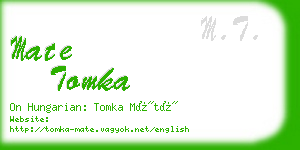 mate tomka business card